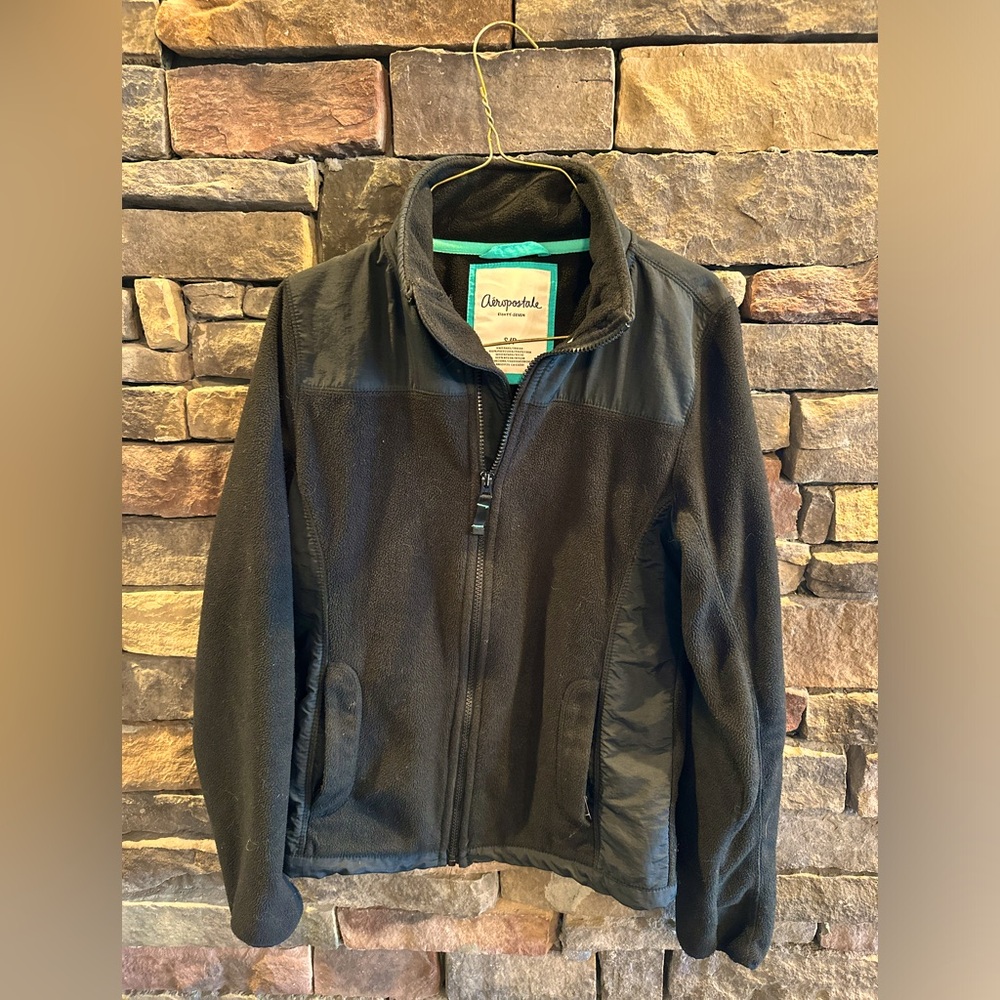 Aeropostale women’s black fleece jacket